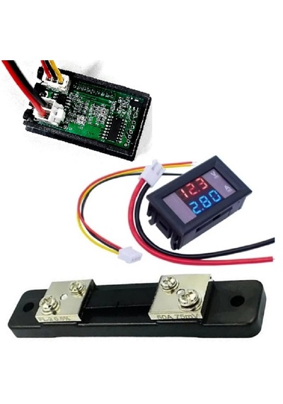 Yate10 Dc 0-100v 0-50a Voltampermetre+şönt Bara Direnci