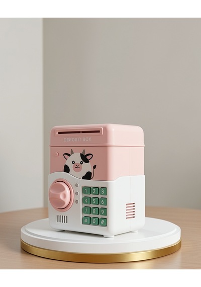 Elektronik Kumbara Çocuklar İçin Pembe Atm Görünümlü
