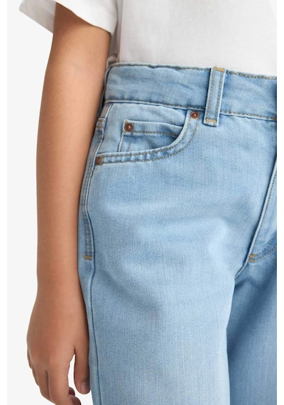 Defacto Kız Çocuk Straight Wide Standart Paça Jean Pantolon E7322a825aunm39 Mavi