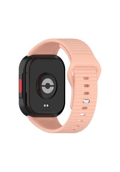 Redmi Watch 6 Silikon Kordon Tırtıklı Suya Dayanıklı Tasarım Pembe