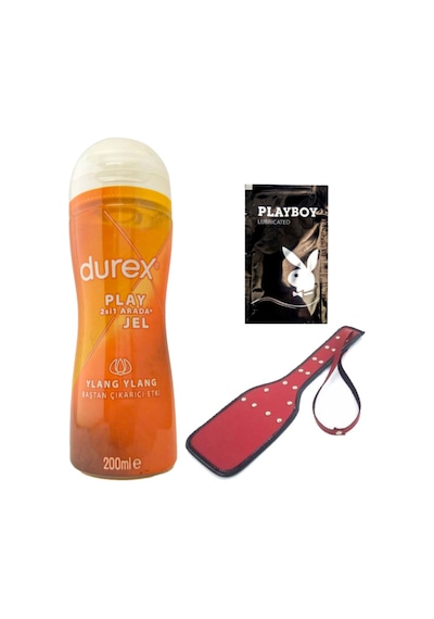 Durex Play 2si1 Arada Ylang Ylang Baştan Çıkartmaya & Kayganlaştırmaya Jel 200 Ml + Kırmızı Deri Şaplak + Hediye