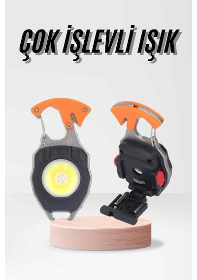 Çok İşlevli Acil Durum Işığı Usb Şarjlı Cep Feneri 7 Farklı Mod - Lisinya Çok Renkli