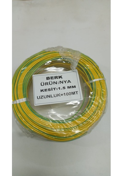 1.5 Mm Nya Sarıyeşil Tam Kesit Cca Kablo
