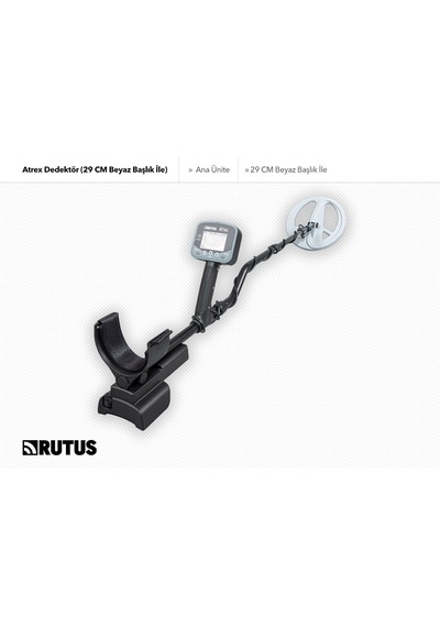 Rutus Atrex Dedektör 29cm Beyaz Başlık İle Metal Dedektörü