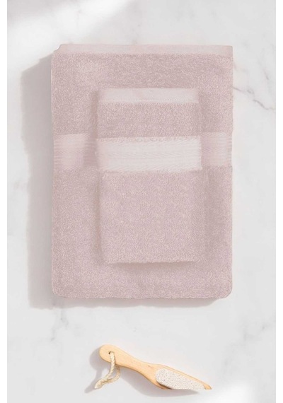 2 Parça Battal Lüks Premium Banyo Spa Havlu Takımı 90x160 Cm Pudra Diğer