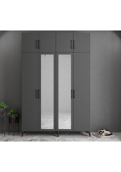 Açelya Portmanto Vestiyer Füme  M8-160 cm