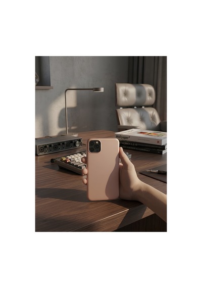 İphone 11 Pro Max Silikon Kılıf Esnek Darbe Emici Koruyucu Telefon Kılıfı Bej