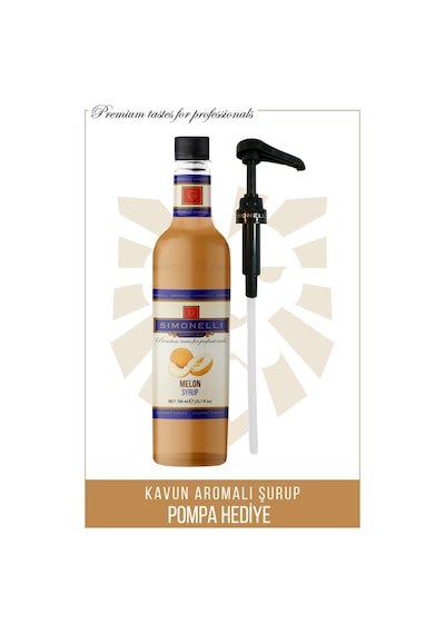Simoenlli Kahve Şurubu Kavun Aromalı 700 ML + Pompa Simonelli