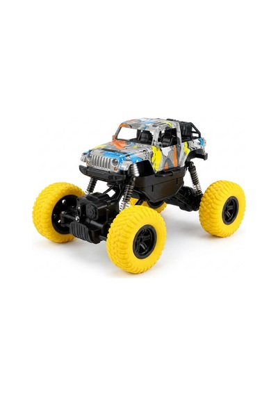 Uzaktan Kumandalı 4x4 Rock Climber Off Road Jeep Büyük Tekerlekli Arazi Aracı - Sarı