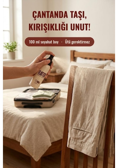 Flatter Kırışıklık Açıcı Ve Kumaş Bakım Spreyi Ütüsüz Pratik Çözüm 100 Ml Tekli
