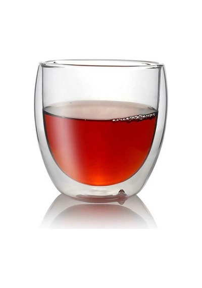 Çift Katman Bardak 450 Ml 12 Adet Şeffaf