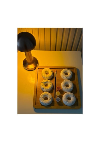 6 Adet Donut Taş Boyama Etkinlik Seti
