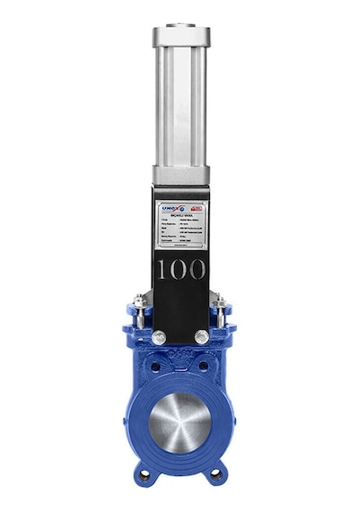 Unox Dn80 Pnömatik Bıçak Sürgülü Vana Tek Taraf Sızdırmazlık