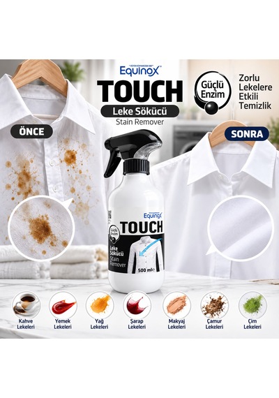 Equinox Touch Leke Sökücü Sprey 500 Ml Güçlü Enzimli Leke Çıkarıcı