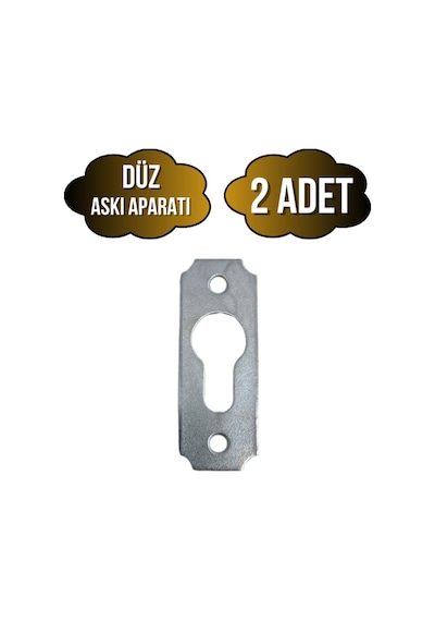 Tablo Ve Çerçeve Askı Demiri Düz Askı Aparatı Metal Boy:40mm En:15mm 2 Adet Krom
