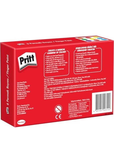 Arts Parmak Boya 6x50 Ml Genel