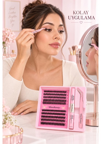 Milano Beautysprofesyonel Parça Kirpik Seti İle Doğal Bakışlar
