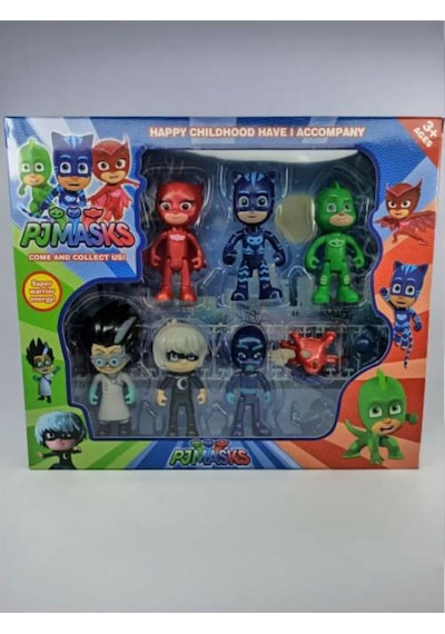 Pj Masks 6 Figür 4 Aksesuar Pj Maskeliler 10 Parça