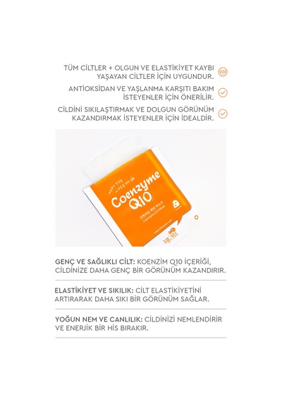 On Coenzyme Q10 Mask - Koenzim Q10 Içeren Yüz Maskesi 5'li