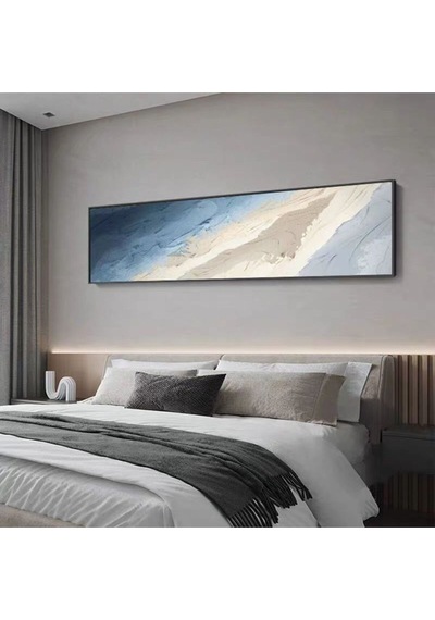 Soyut Gold Kabartma El Yapımı Yağlı Boya Tablo 135x59cm