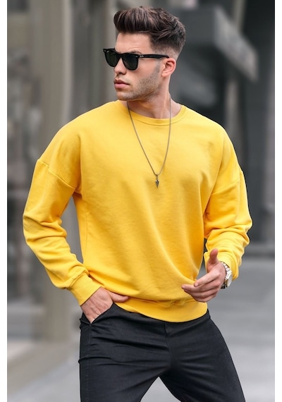 Madmext Sarı Erkek Sweatshirt 4782 Sarı