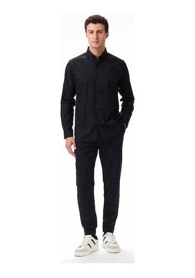 Nautica Erkek Siyah Slim Fit Gömlek-11419 Siyah