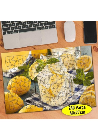 Buzlu Limonata Sunum 240 Parça Puzzle Yapboz Tablo-66058265