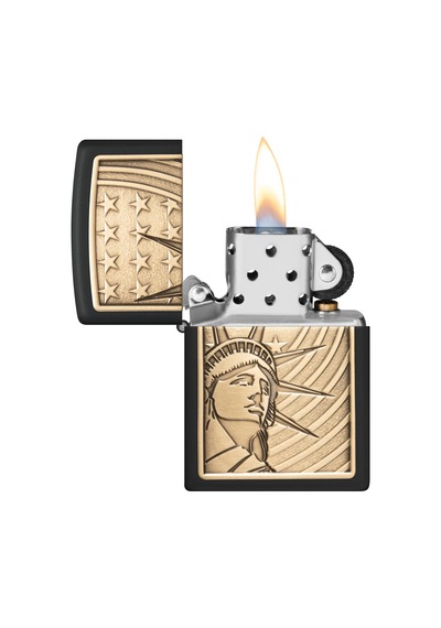 Zippo 218 Liberty And Flag Emblem Çakmak Çok Renkli