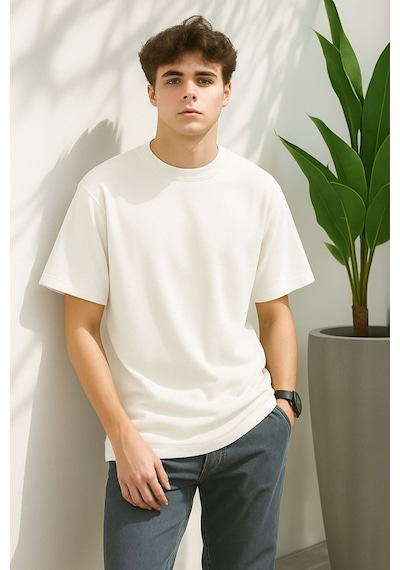 Bnrq88 Unisex Tişört BEYAZ