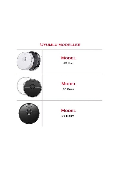 Roborock S5 Max Uyumlu 4lü Mop Fiber Bezi