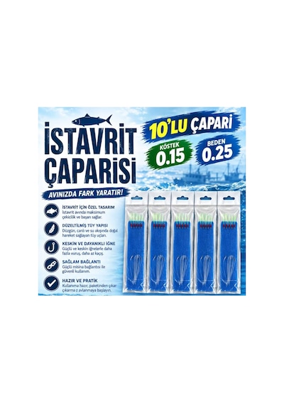10 Adet 10 Lu İstavrit Çaparisi