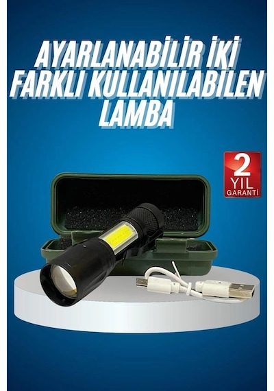Mey İthalat Led Lamba El Feneri Küçük Taşınabilir Usb Şarjlı Acil Durum Lambası