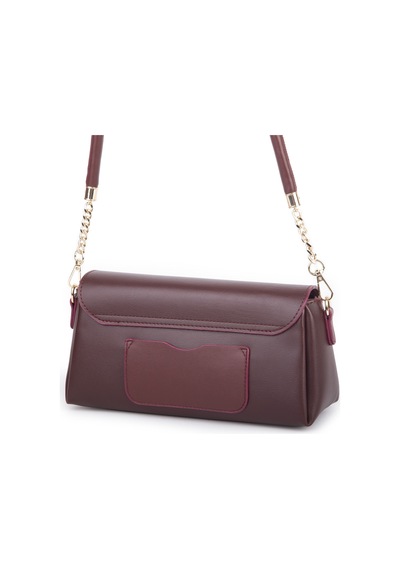 Nas Bag Kadın Sade Şık Omuz Ve Çapraz Çanta En 24 Cm Boy 12 Cm Bordo Diğer