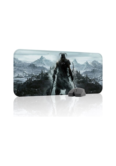 Skyrim Kaymaz Dikişli Kauçuk Oyuncu Mousepad V1 - 70x30 Xl Gaming Mouse Pad Fare Altlığı