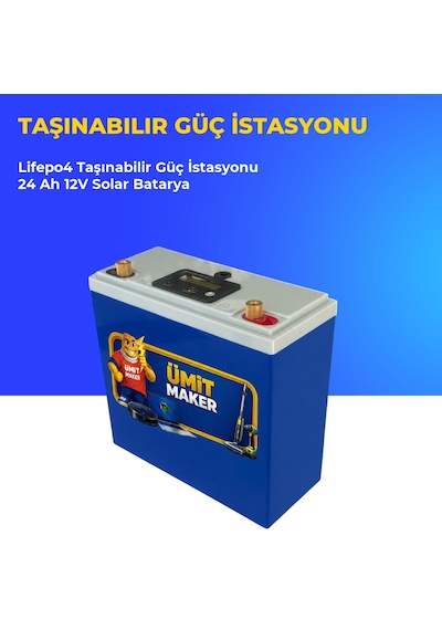 Lifepo4 Taşınabilir Güç İstasyonu 24 Ah 12v Solar Batarya