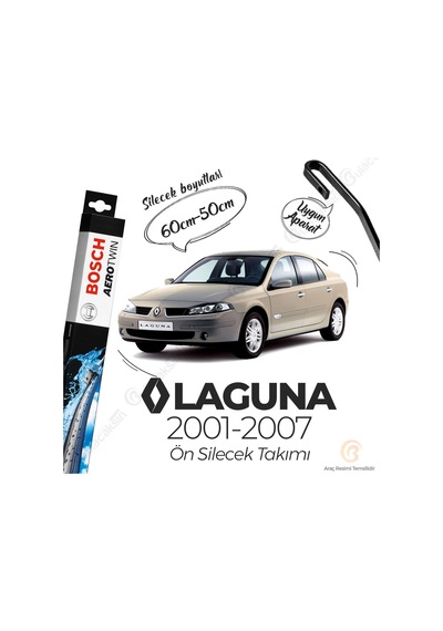 Renault Laguna Muz Silecek Takımı 2001-2007 Bosch Aerotwin N11.4872