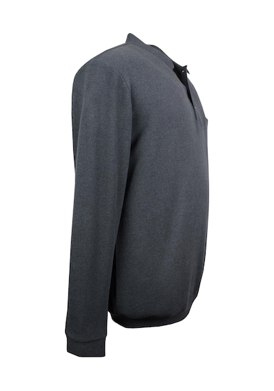 Erkek Büyük Beden Geniş Kalıp Polo Yaka Selanik Sweat Antrasit Cp 001