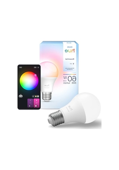 Philips Hue Essential 8w E27 806 Lumen Renkli Akıllı Ampul A60-25.000 Saat Ampul Kullanım Ömrü Enerji Sınıfı F 10c
