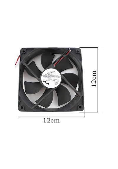 12 Cm Kasa Fanı Siyah Sessiz 12Cm Fan