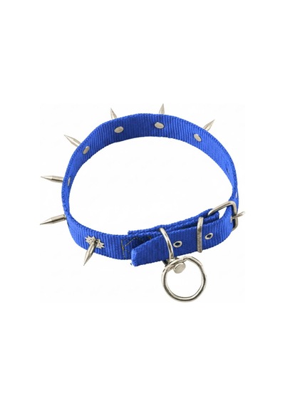 Savex Pet Dokuma Çivili Köpek Boyun Tasması - 4 x 70 Cm - Mavi