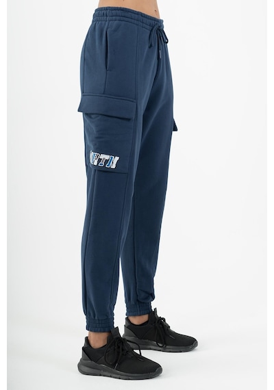 Maraton Sportswear Comfort Kadın Dönüşlü Paça Basic Navy Eşofman Altı 22974-navy Lacivert