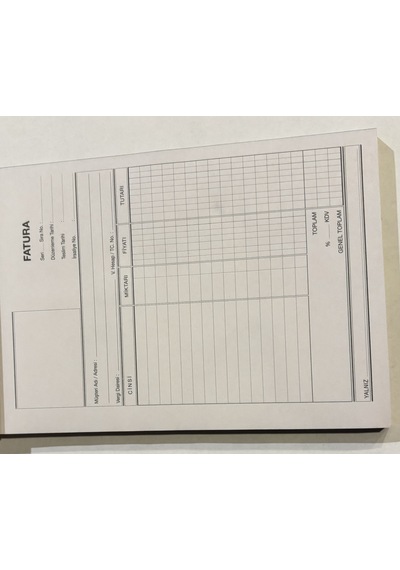 Fatura Defteri 3 Nüshalı 3/50 Otokopili