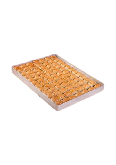 Albergio Alüminyum Baklava Tepsisi 40x30 Cm 3 Cm Derinlik 800 Gr Fırın Tepsisi Gri Diğer