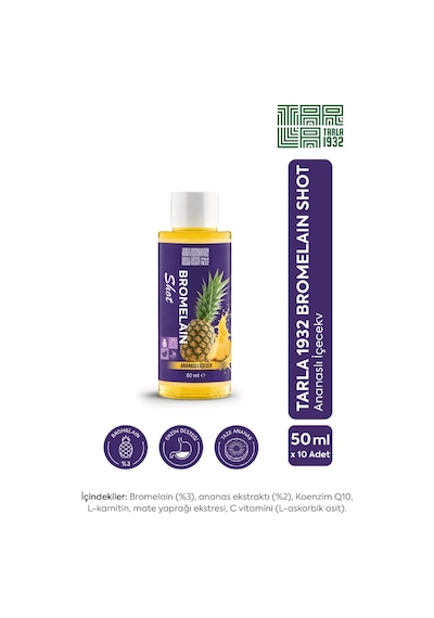 Tarla 1932 Bromelain Shot Ananaslı İçecek 50 Ml X 10 Adet