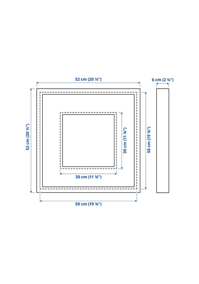 Ikea Sannahed Siyah Çerçeve 50x50 Cm Siyah
