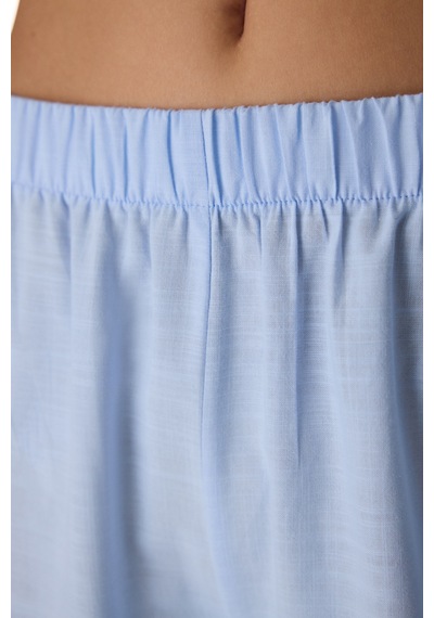 Penti Mavi Relax Time Pamuklu Pantolon Pijama Altı