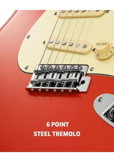 Donner Dst-600 Elektro Gitar Fiesta Red