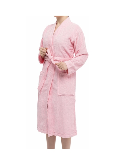 Soley Kimono %100 Pamuk Kimono Bornoz Pembe