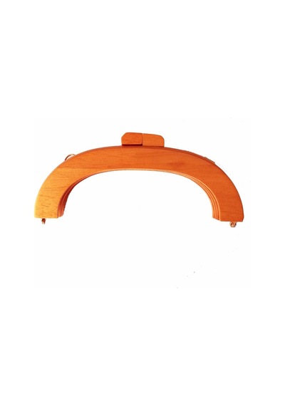 Angel Çanta Aksesuar Oval Ahşap Burs Koyu Renk 20 Cm