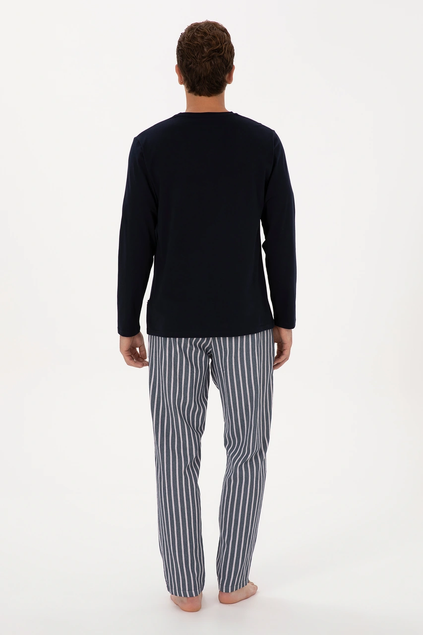 U.s. Polo Assn. Erkek Lacivert Pijama Takım 50318610-vr033 Lacivert